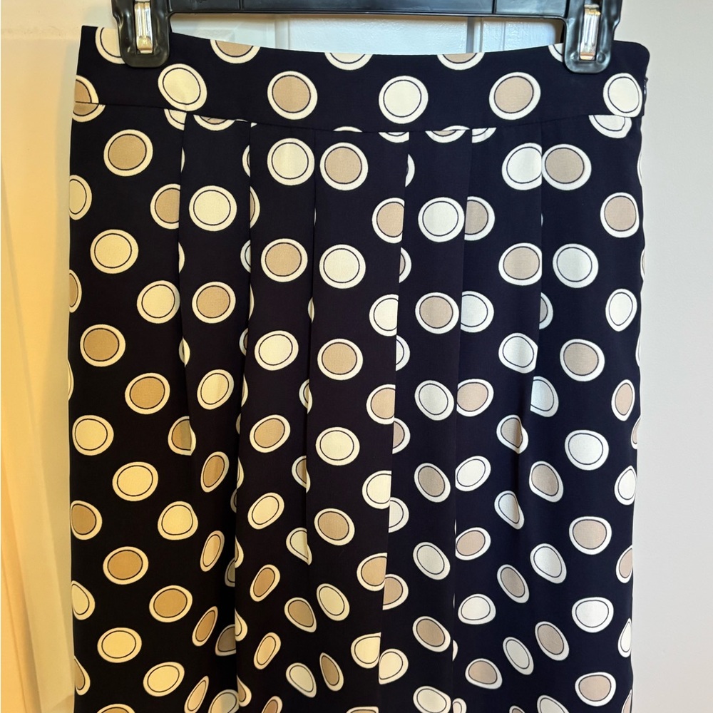 Banana Republic Navy and Cream Patterned Skirt